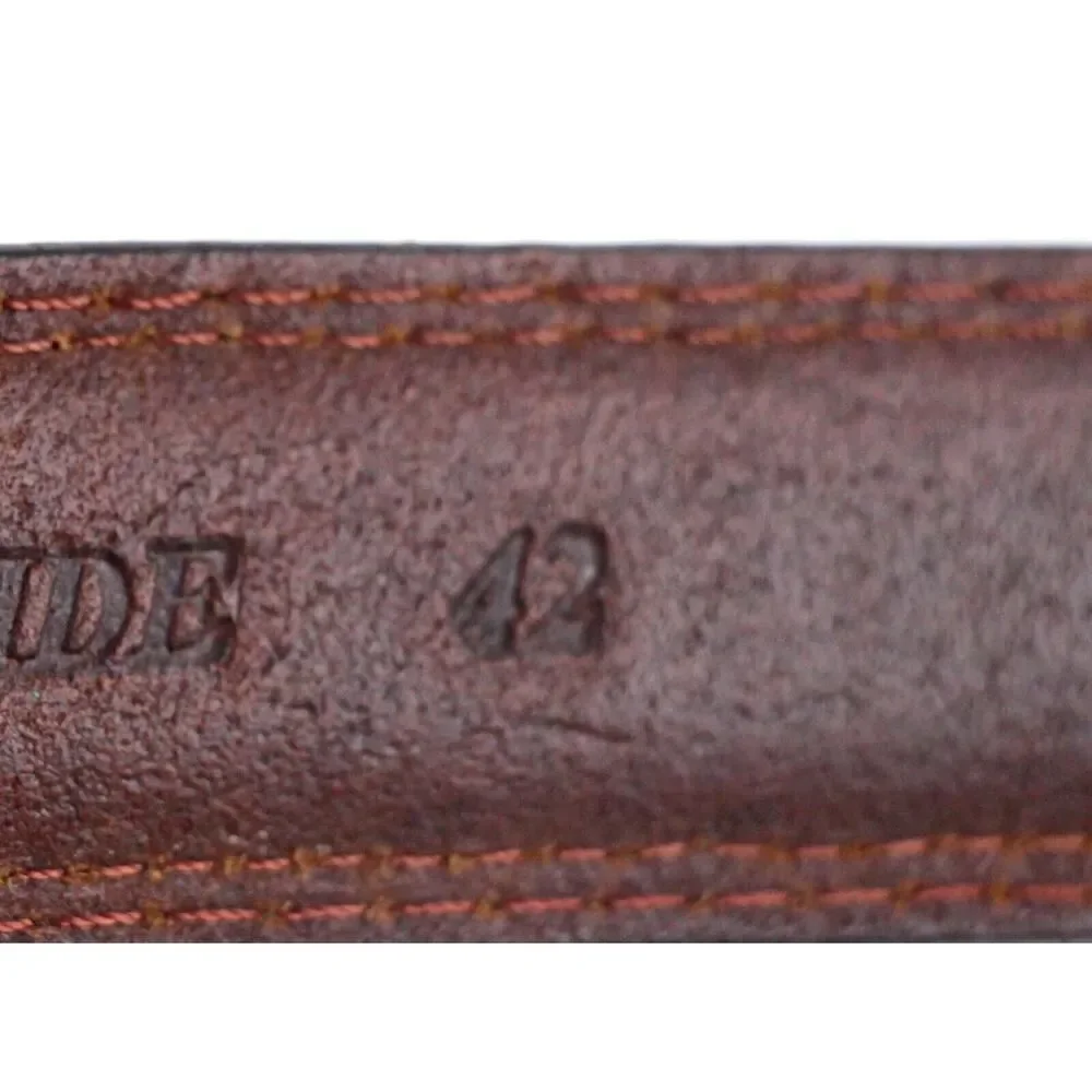CLASSIC OIL TANNED BROWN REAL LEATHER 1 1/8